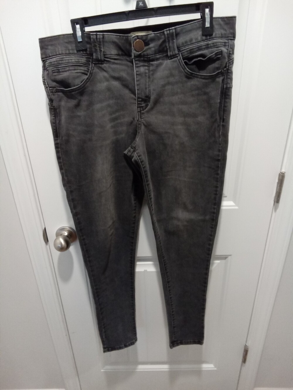 Democracy Ab Technology Plus Size 14 Black Skinny Leg Denim Blue Jeans
